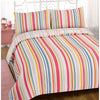 Silk Taffeta Fabric Red,Blue,Cream,Gold &amp; Ivory stripes 54" wide TAFS13