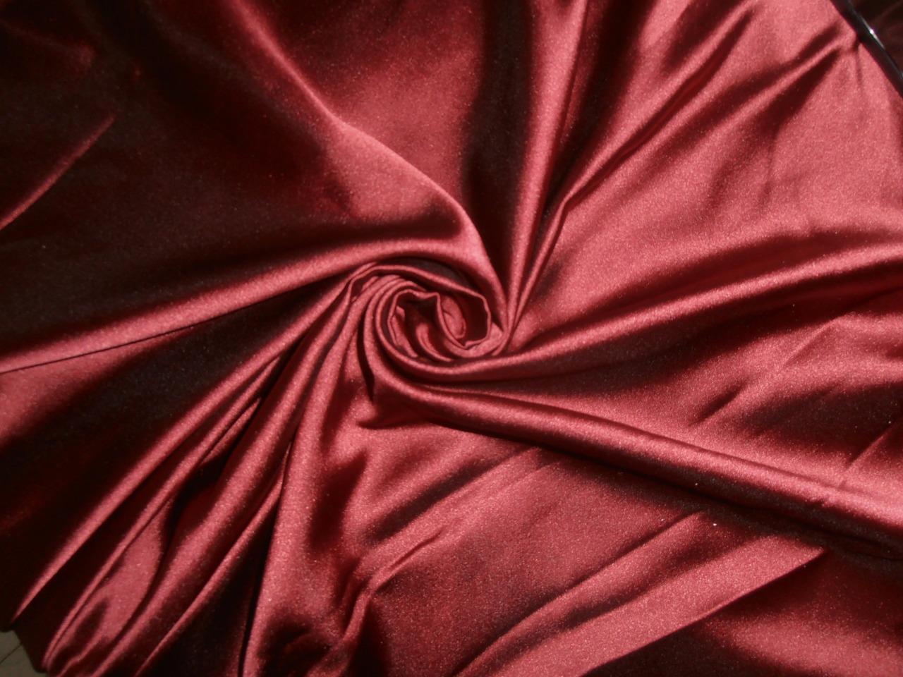 53 momme polyester dutchess satin 54&quot; wide- maroon x black