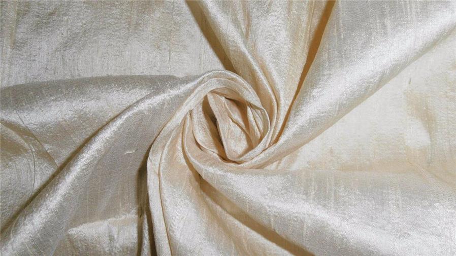 100% PURE SILK DUPIONI FABRIC CREAM X IVORY 54&quot; WITH SLUBS MM80[5]