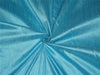 100% PURE SILK DUPIONI FABRIC DUSTY PASTEL BLUE colour 54&quot; wide WITH SLUBS*