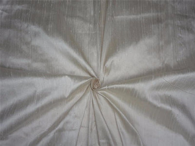 100% PURE SILK DUPIONI FABRIC IVORY color 54&quot; wide WITH SLUBS
