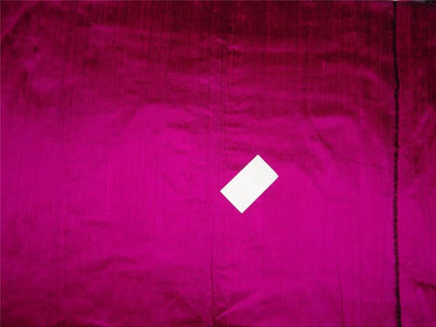 100% PURE SILK DUPIONIFABRIC MAGENTA PINK X BLACK SHOT colour 44&quot; wide WITH SLUBS*MM9A[12]
