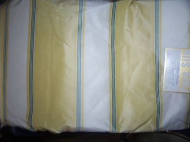 silk taffeta~ yellow/green / white stripes - 54&quot; wide TAF S#17[2]