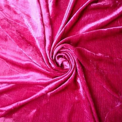 100% Crushed Velvet Fuchsia Pink Fabric 44" wide [557]