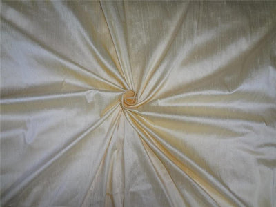 100% indian dupion silk fabric pastel yellow colour 54" wide MM 79/2