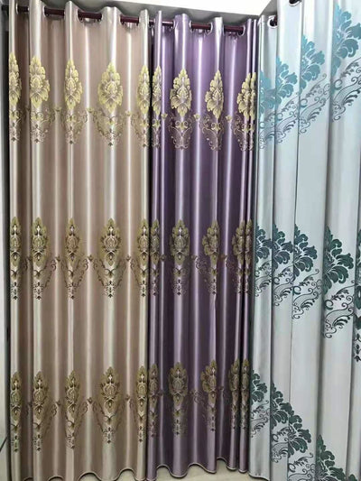 Silk Brocade Fabric Metallic Gold,Green &amp; Purple BRO132[3]