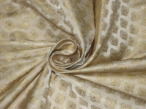 Silk Brocade Fabric Gold color 44" wide BRO110[2]
