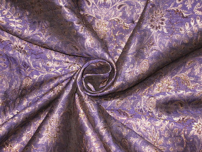 Silk Brocade fabric Purple &amp;Gold 44" wide BRO116[1] available on bulk preorder