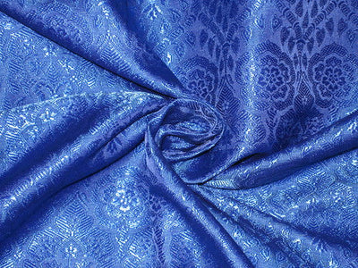 Silk Brocade fabric Royal Blue Color 44" wide BRO129[2]