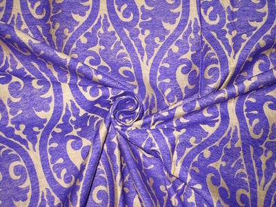 Silk Brocade Fabric Ink Blueish Purple &amp; Light Gold color 44" wide BRO161[7]