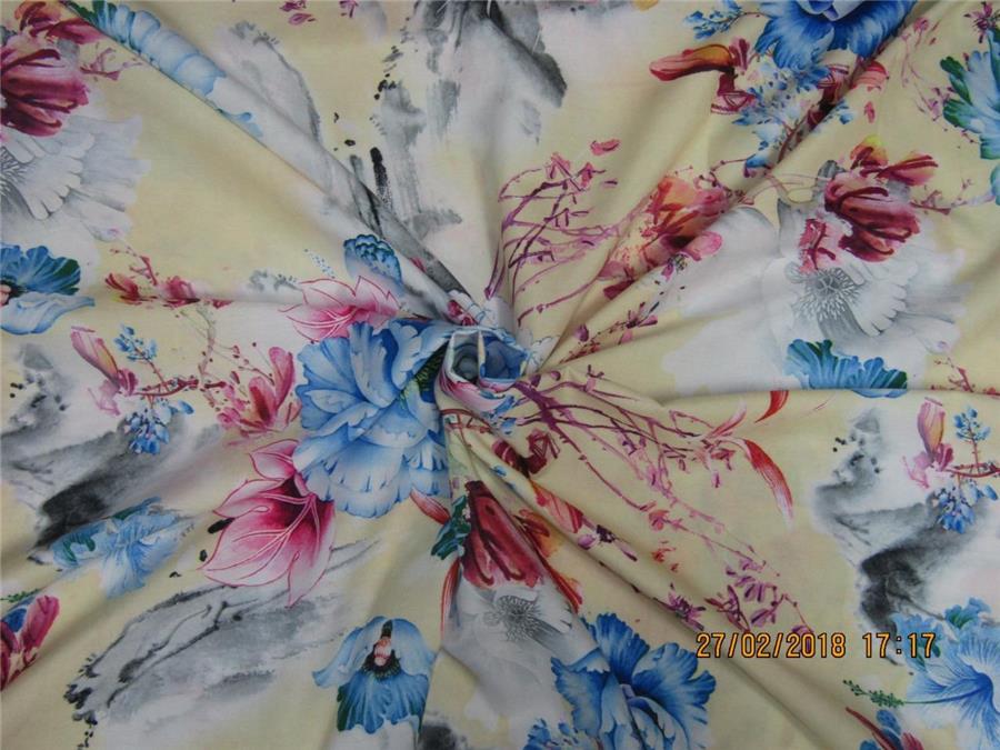 Modal printed fabric 58&quot; wide-floral