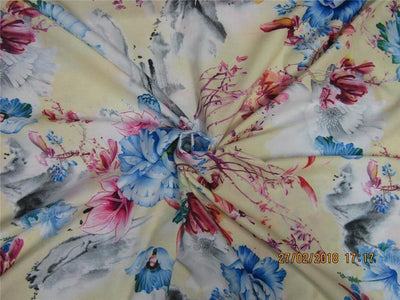 Modal printed fabric 58&quot; wide-floral