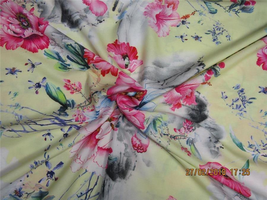 Modal printed fabric 58&quot; wide-floral