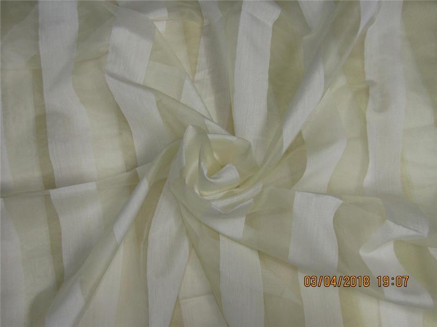 silk organza stripe natural ivory color 44&quot;width [8438]