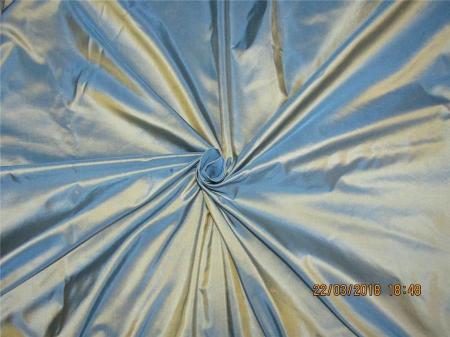 100% Pure Silk Taffeta Fabric Sea blue x gold Color 54&quot;TAF289/TAF33[1]