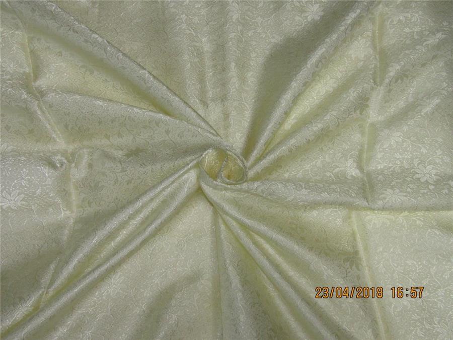Silk brocade fabric cream color 44&quot;