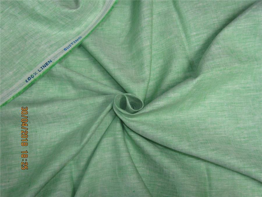 90 mm heavy linen suiting fabric green color 58" wide