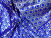 Reversible Brocade fabric royal blue x gold 56&quot; BRO563[2]