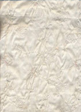 Silk Dupioni 44&quot;~ivory colour beaded embroidery