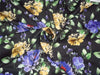 black floral print Scuba Knit fabric 59&quot; wide- for fashion wear B2SCUBA83[4][8127]