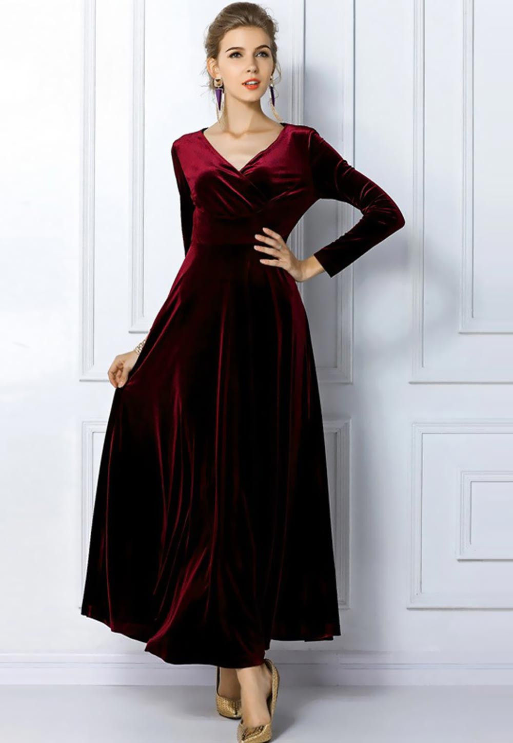 100% Micro Velvet Dark Maroon/ Wine Fabric 44