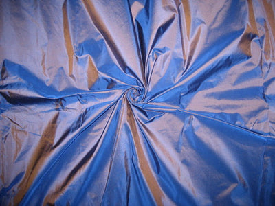 SILK TAFFETA FABRIC electric blue with brown shot 44&quot; wide