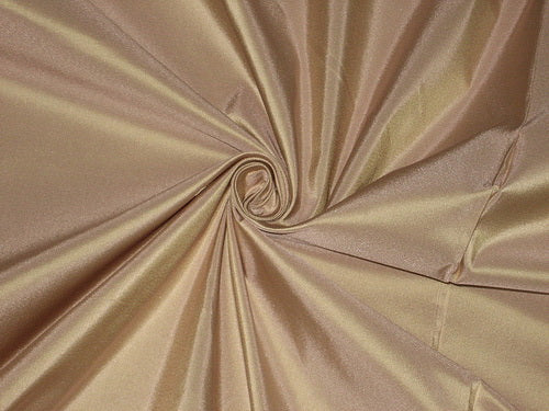 100% Pure SILK TAFFETA FABRIC Light Salmon x Green Shot color 54" wide TAF166