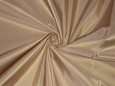 100% Pure SILK TAFFETA FABRIC Light Salmon x Green Shot color 54" wide TAF166