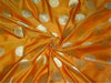 100% silk brocade fabric mango orange x mettalic gold color 44" wide BRO493[5]