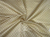 Brocade fabric ivory x metallic gold color 44&quot;wide