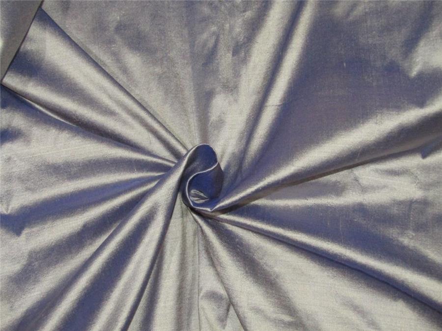 100% Silk Dupion fabric Silver x blue color 54" wide DUP253