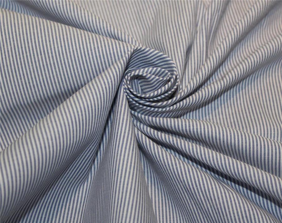 Cotton polyester shirting fabric blue color 60&quot; wide