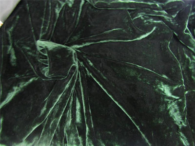 Iridescent Micro Velvet Green Fabric ~ 44&quot; wide