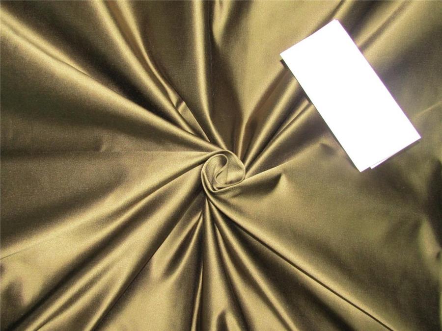 66 momme silk dutchess satin fabric dark green x brown color 54&quot;wide