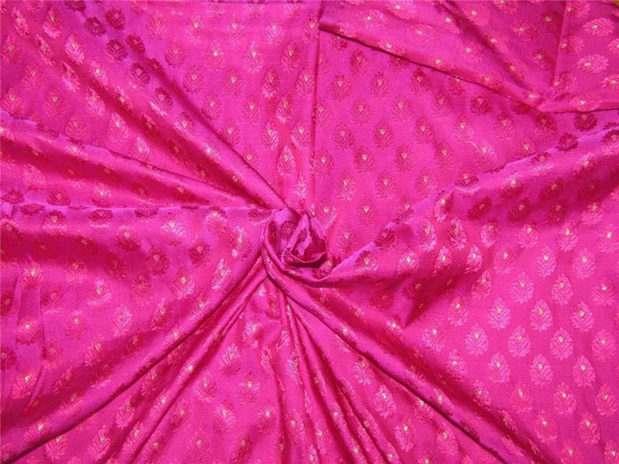 Brocade fabric magenta /pink/metallic gold color 36&quot;Wide