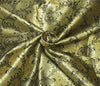 Brocade fabric black x metallic gold color 44&quot; wide