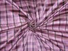 100% Silk Dupioni Fabric plaids lavender x black color 54" wide DUP#C97[1]