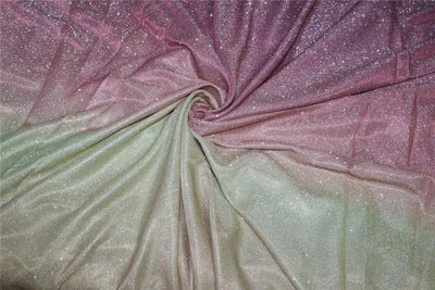 Purple/Pink x Silver color Ombre shimmer Lycra fabric ~ 58&quot; wide.
