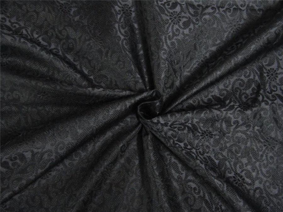 Brocade Fabric JET BLACK Color 44" WIDE BRO652[3]
