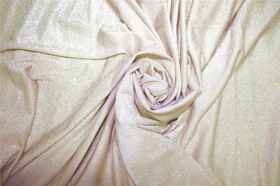 Nude Cream x Silver color shimmer Lycra fabric ~ 58&quot; wide.
