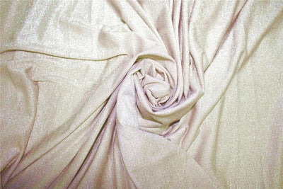 Nude Cream x Silver color shimmer Lycra fabric ~ 58&quot; wide.