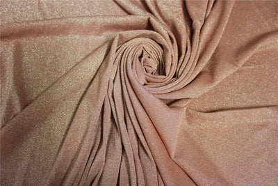 Dusty Rose x Silver color shimmer Lycra fabric ~ 58&quot; wide.