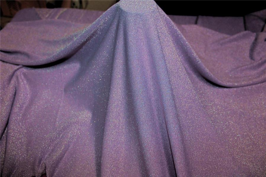 Lavender x Silver color shimmer Lycra fabric ~ 58&quot; wide.