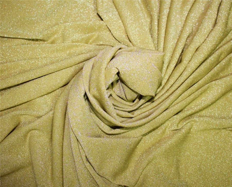 Golden color shimmer Silver Lycra fabric ~ 58&quot; wide.