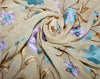 100% silk georgette heavily embroidered champagne /blue/lavender/brown44&quot;wide