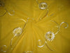 cotton voile fabric~Yellow with embroidery-5 yards