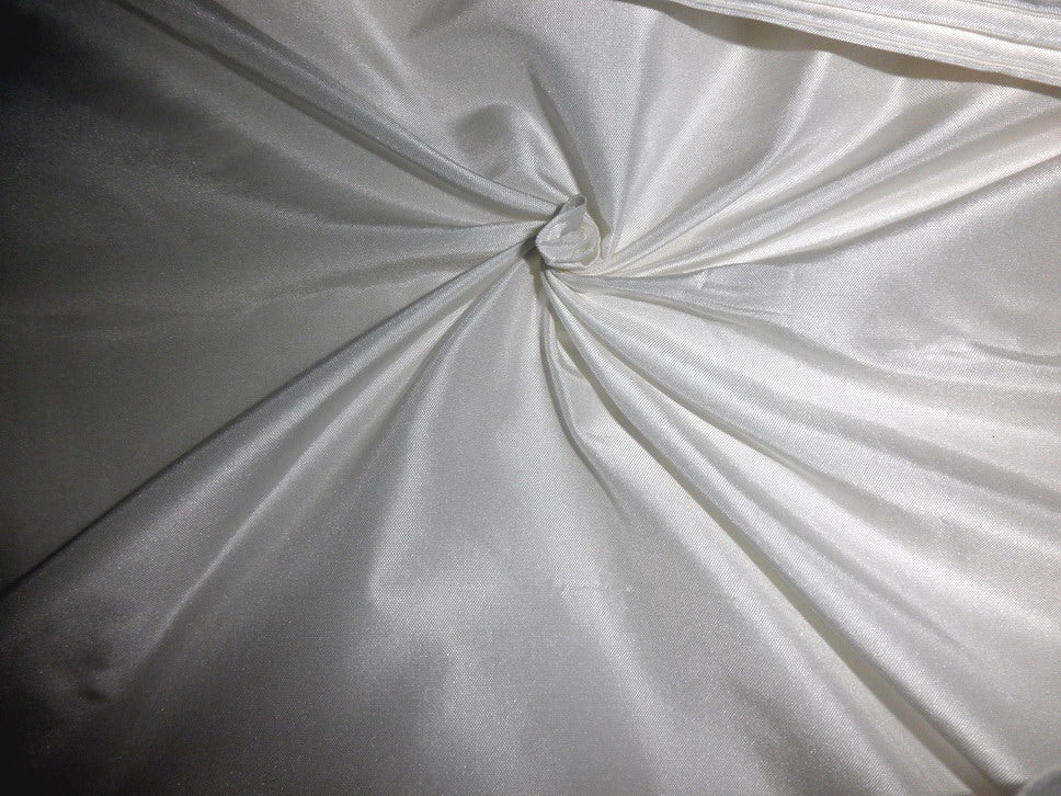White SILK TAFFETA fabric 54&quot; wide - The Fabric Factory