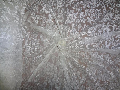 Natural Dyeable Devore Burnout Velvet fabric ~ 44&quot; wide