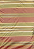 Silk taffeta stripe~salmon,green,gold,brown  champagne 54&quot; wide - The Fabric Factory
